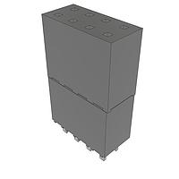 Samtec ESW-104-58-L-D Non-Stackthrough .100" Elevated Socket Strip