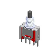 Dailywell 8MS8P1B05VS2QES Pushbutton Switches Sub-miniature Pushbutton SPDT switch on-mom high V-bracket