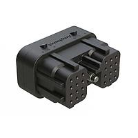 Amphenol SINE Systems ARC26-24SA Automotive Connectors 24 Position Plug, Size 20 Socket Contacts, Jackscrew, Bonded Front Seal, Keyed A, Black