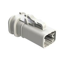 Amphenol SINE Systems ATP06-4S-OMRDWHT Connectors 4 Position Plug, Socket, Overmold Compatible, Reduced Diameter Rear Seal, White