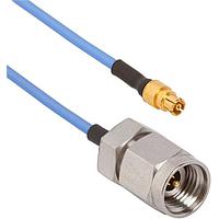 Amphenol SV Microwave 7032-6758 RF Cable Assemblies SMPM F to 2.92mm M C/A .047 Cbl OAL 12"
