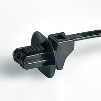 HellermannTyton 157-00386 Cable Tie Mounts 1-Pc Cable Tie/Fir Tree Mount with Disc, 7.1"L, 7-12mm, PA66, black,