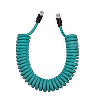 Stewart Connector BM-CBRR007F5 Cat 5e RJ45 Plug-to-RJ45 Plug Coiled Ethernet Cord  CAT5e  7ft