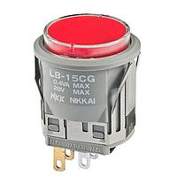 NKK Switches LB15CGG01-5C-JC Pushbutton Switches STD SIZE PUSHBUTTON SNAP-IN