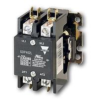 Carlo Gavazzi GDP402L120V Definite Purpose Contactors Two-pole Definite Purpose style, 40Amps rated (FLA at 240VAC) contactor with lug terminals, 120 VAC coil and no auxiliary contacts.