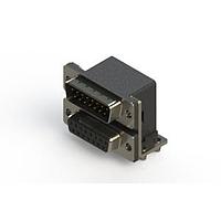 EDAC 663-015-664-044 Dual Port D-Sub Connectors Right-angle Dual Port D-Sub Connector