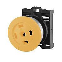 Eaton M22-DRP-Y-X Pushbutton Operators MTN MUSHROOM PB YEL BUTTONLESS