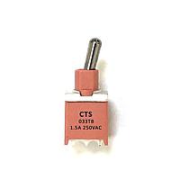 CTS Electronic Components 033TBHSATS Toggle Switches Horizon right angle SP on-none-on Std. 6.10 Silver plated