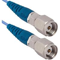 Amphenol SV Microwave 7033-0024 RF Cable Assemblies 1.85mm Male to 1.85mm Male 12" Strain Relief Cable Assembly for .047 Cable