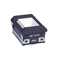 NKK Switches UB16NBKW015F-JB Pushbutton Switches SPDT SNAP IN MT GRN LED WHT