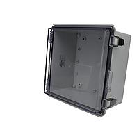 Bud Industries PTQ-11055-C NEMA/IP Rated PC+10% Fiberglass Box with Stainless Steel Latch (8.3 X 8.3 X 5.1 In)