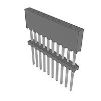 Samtec ESQT-110-02-F-S-500 Elevated Socket FleXYZ Flexible-Height Socket Strip, 2.00mm Pitch