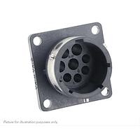 Eaton Souriau-Sunbank UTGX0148P Receptacles Square flange receptacle, without backshell, for 8 male contacts,  IP68/69K