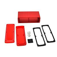 Bud Industries EXN-23363-RDP PCB Enclosure Extruded Aluminum Enclosure Red with Plastic Cover (2.4 X 7 X 3.5 In)