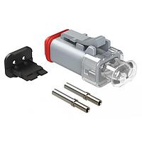 Amphenol SINE Systems AT06-2S-LED12K1 2-Way Plug 2Way Kit LED12V Contacts & Wedge GRY