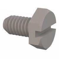 Essentra Components 010640X025 Hex Slotted Hex Slotted Screw, #6-40 Thread, 1/4 Lg