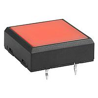 NKK Switches JL15SKSCCP2 Tactile Switches SPST OFF-(ON) 50mA RED LED/RED ACT.
