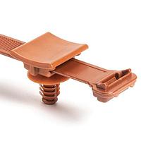 HellermannTyton 156-02434 Cable Tie Mounts 2-Piece Cable Tie with Fir Tree Mount, 6.5mm Hole and M8 Threaded Hole, PA46, Brown, 1200/ctn