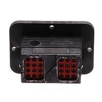 Amphenol SINE Systems ARC12-24PD Sockets 24 Position, Receptacle, Pin Contact, Size 16, Threaded Insert for Jackscrew, Keyed D, Flanged, Black