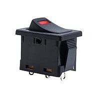 E-Switch R1966ABLKBLKESRED Rocker Switches SPST OFF-ON SLDR 15A
