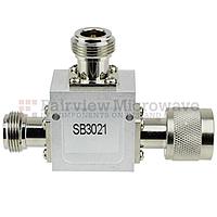 Fairview  SB3021  N Bias Tee From 10 MHz to 3 GHz Rated To 1000 mA And 72 Volts DC