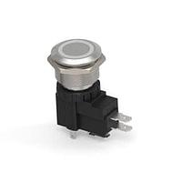 Alcoswitch - TE Connectivity 1-2364686-3 Pushbutton Switches AVH22 FLT SS MT RNG GRN 12V16A