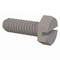 Essentra Components 3225020075 Slotted Hex Slotted Hex Screw, 1/4-20 Thread, 3/4 Lg