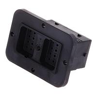 Amphenol SINE Systems ARC12-24PDR Sockets 24 Position, Receptacle, Pin Contact, Size 16, Threaded Insert for Jackscrew, Keyed D, Flanged, Reduced Diameter Rear Seal