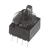Nidec Components S-2211A Rotary Switches dip rotary code decimal, translucent knob,real code,side adj.
