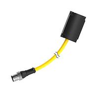 Banner Engineering DES4-M51-RTP Sensor Cables / Actuator Cables S4B CASCADE Custom to M12 Double-Ended Terminator; 5-pin Straight Male Connector; 0.4 m (1.31 ft)Yellow PVC Jacket; Nickel-Plated Brass Coupling Nut