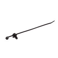 HellermannTyton 156-04091 Cable Mounting & Accessories 2-Piece Cable Tie/Fir Tree Mount, 8.0"L, 0.26 - 0.28" Mounting Hole Diameter, PA66HS, Black,