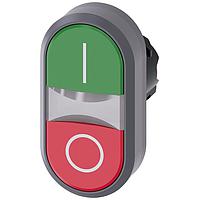 SIEMENS A6X30138881 Flat Button TWIN PUSHBUTTON. GREEN. RED