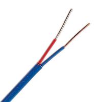 OMEGA EXPP-TI-24S-SLE-7.5M T Type Thermocouple Duplex Extension Wire (7.5 m, IEC, T, 0.082 x 0.134 in, 24 AWG, 7 x 32 Stranded)