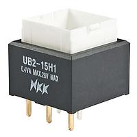 NKK Switches UB215SKG035C Pushbutton Switches ON(ON) RED LED .4VA PC TERM BODY ONLY