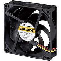 Sanyo Denki 9WPA0924B4001 Axial DC Axial Fan, 92x92x25mm, 24VDC, Splash/Dust Proof, Tach/IP68