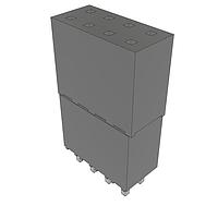 Samtec ESQ-104-33-S-D-LL Sockets Elevated Socket Strip, 0.100" Pitch