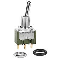 NKK Switches M2012SD3G01 Toggle Switches ON-ON .41 BAT SPSHPF 1/4" BSHING SLDR LU
