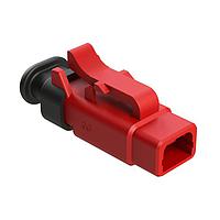 Amphenol SINE Systems ATM06-2S-SR01RD Connectors 2 Position, Plug, Socket, Strain Relief End Cap, Red Body