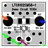 Analog Devices DC1536A Current Sense LTC6102-1 Current Sense Demo Board with