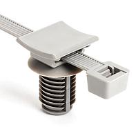 HellermannTyton 156-02592 Cable Tie Mounts 2-Piece Cable Tie with Fir Tree Mount, Unassembled Set, 15"L, 0.47" (12mm) Hole, PA46, Gray, 1000/ctn