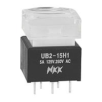 NKK Switches UB215SKW035D-1JB Pushbutton Switches ON(ON) AMBR LED .4VA SCLPT CLR/WHT CAP PC