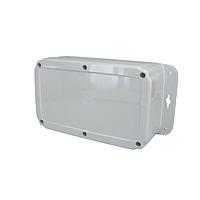 Bud Industries PU-16539 Outdoor Enclosure IP68/NEMA 6P Plastic Enclosure with Mounting Flanges (8.8 X 5.3 X 3.3 In)