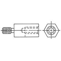 RAF Electronic Hardware M2207-4007-SS-20 Hex Metric 8mm Hex X 46mm X M4 Thd Metric Hex Male-Female Standoff