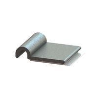 Essentra Components HUC-4-RT Clamp, U-Type Clamp,Adh Mnt,Half U,Black,1/4 in