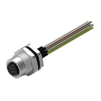 Wurth Elektronik 643462100608 Receptacles WRCIRC M12  Screw  Coding A  Panel + Wires Panel + Wires Metal with Front Panel Nut PG9 Female connector, polarity 8