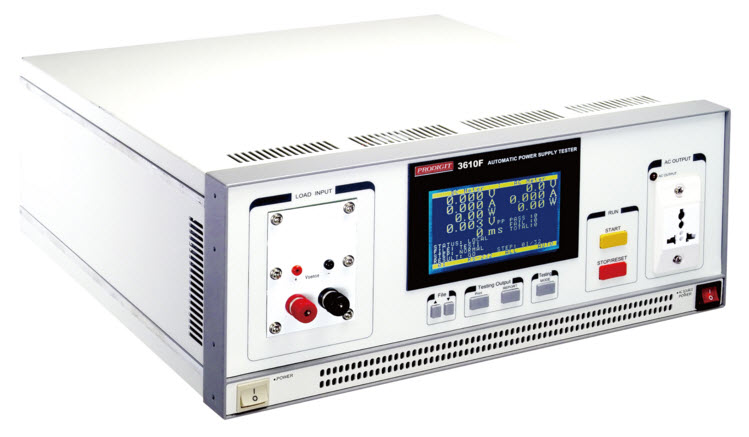 Power supply testing equipment used in an electronics measurement environment