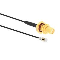 Amphenol RF 095-902-587-400 RF Cable Assemblies RF Connector MHF I LK Right Angle Plug to RP-SMA Straight Jack Bulkhead Rear Mount IP67 1.13 mm 50 Ohm 400 mm