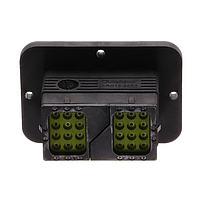 Amphenol SINE Systems ARC12-24PAR Sockets 24 Position, Receptacle, Pin Contact, Size 16, Threaded Insert for Jackscrew, Keyed A, Flanged, Reduced Diameter Rear Seal