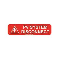 Panduit PPS0104BRSD-L PV System Disconnect Solar Label, 1.00" H x 4.00" W, 'PV Syst