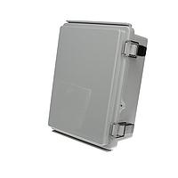 Bud Industries PTQ-11044 NEMA/IP Rated PC+10% Fiberglass Box with Stainless Steel Latch (5.3 X 7.3 X 3.4 In)